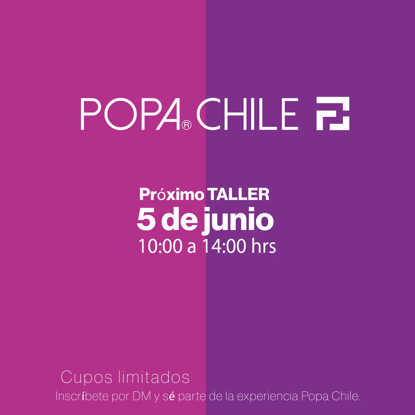 Taller Con Popa CONCON viernes 5 Junio!!